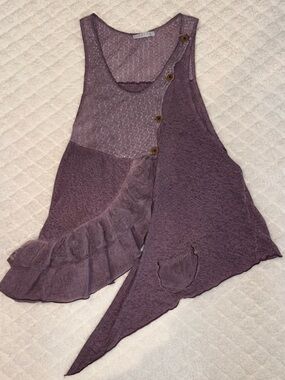 Women's Aziza Plum Lace-Trim Fairy Tank Top